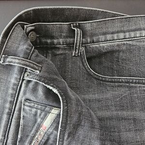 Men's Black Washed Denim Jeans